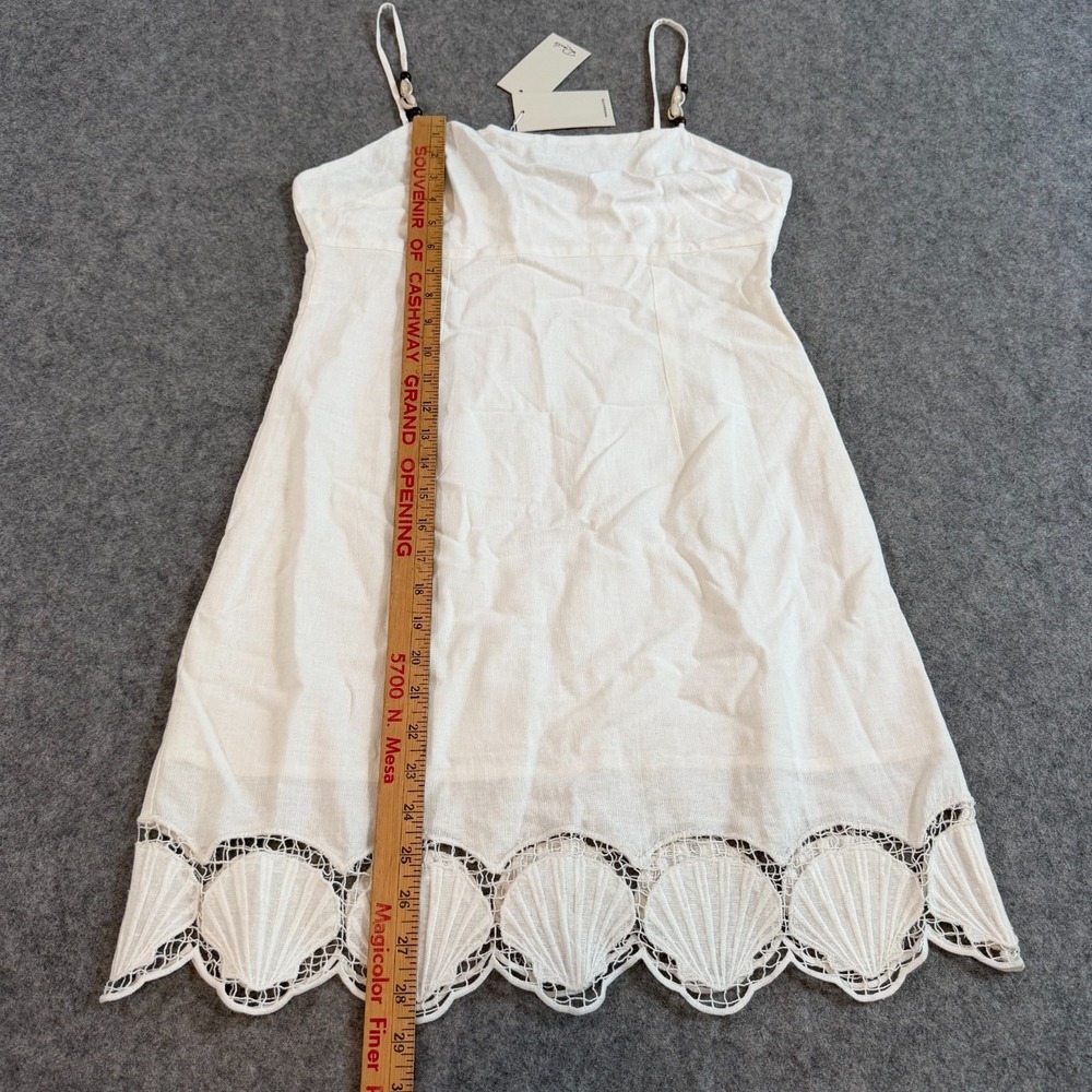 Rails White Sleeveless Eyelet Hem Cotton Dress - Picture 2 of 6